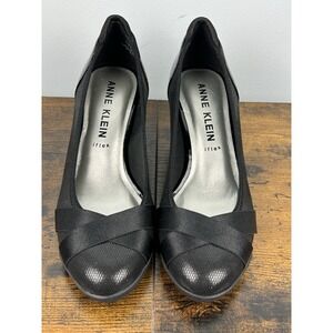 NWB Women's Anne Klein iFlex "Timeout" Wedge Pumps - Black Sz 7M Memory Foam
